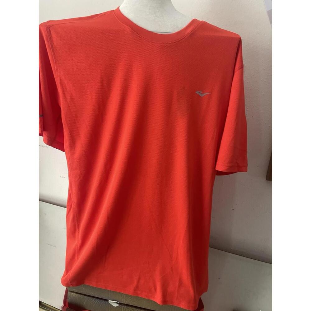 Everlast Sz 2XL Men's polo short sleeve T Shirt Orange Activewear crew neck